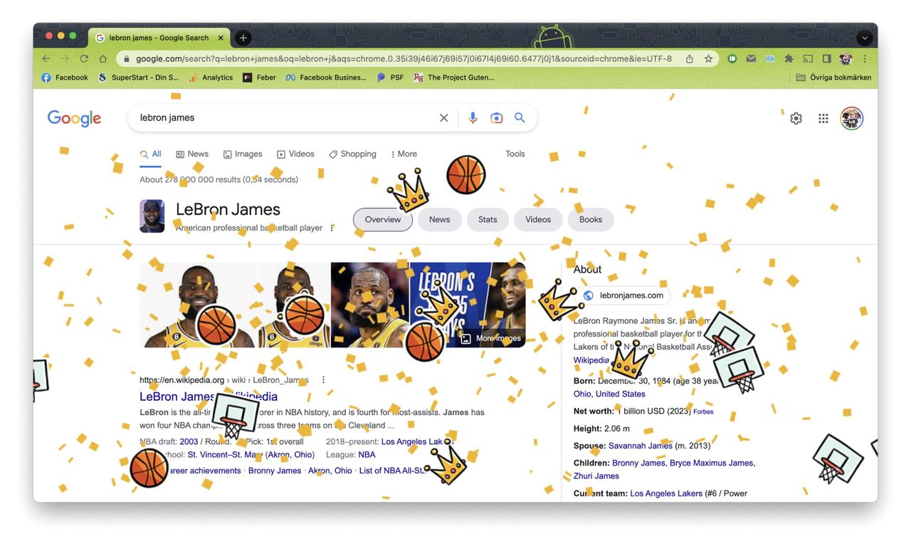 Google hyllar LeBron James