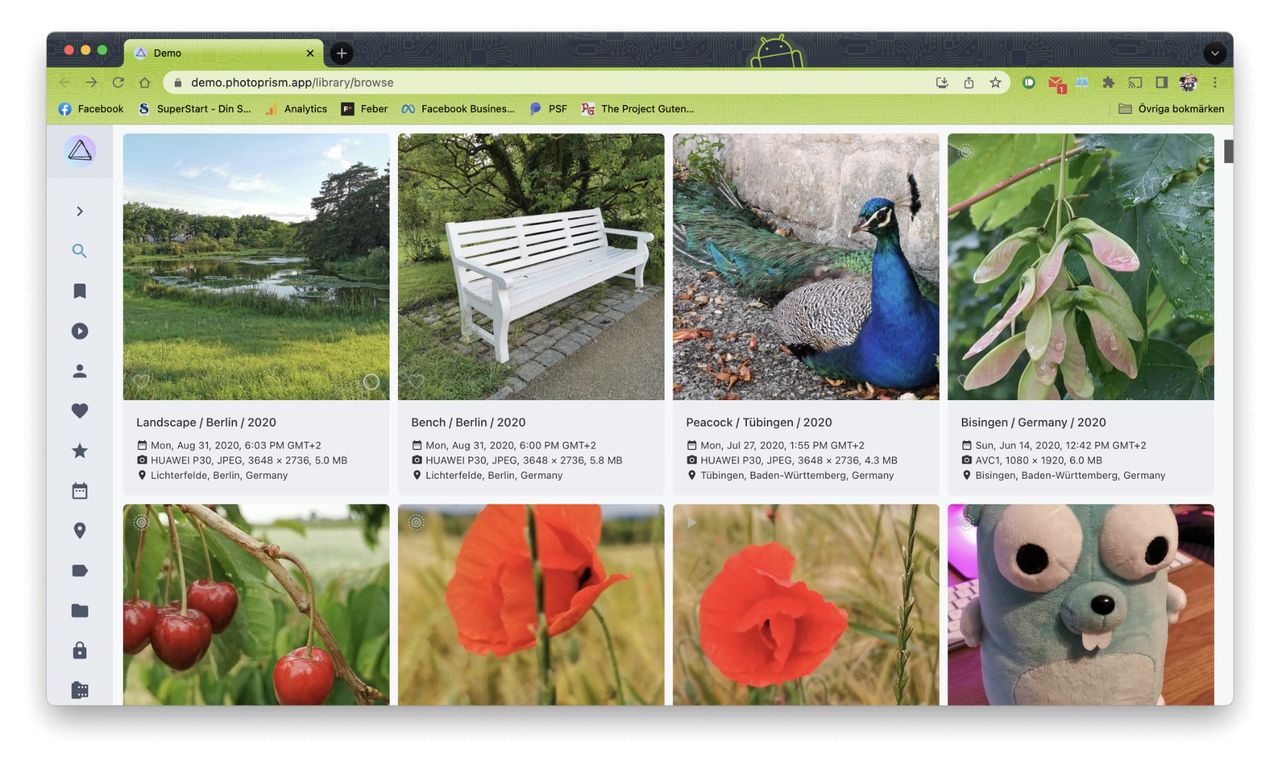 PhotoPrism - fototjänst för dem som vill lagra bilder lokalt