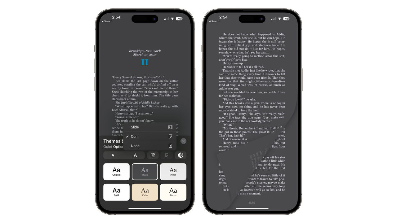 Bläddringsanimationen återvänder till Apple Böcker i iOS 16.4