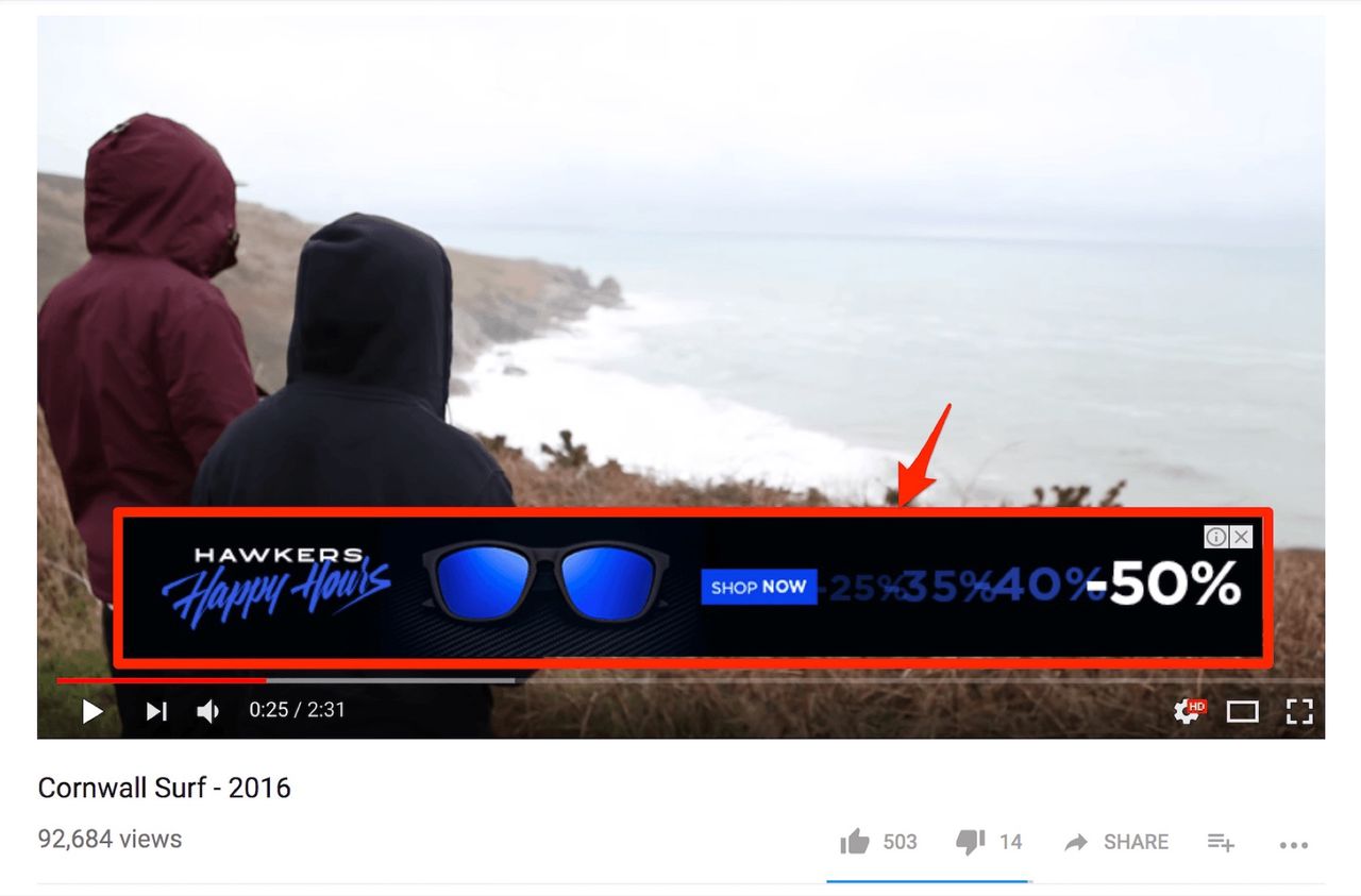 YouTube slutar med banner-annonser