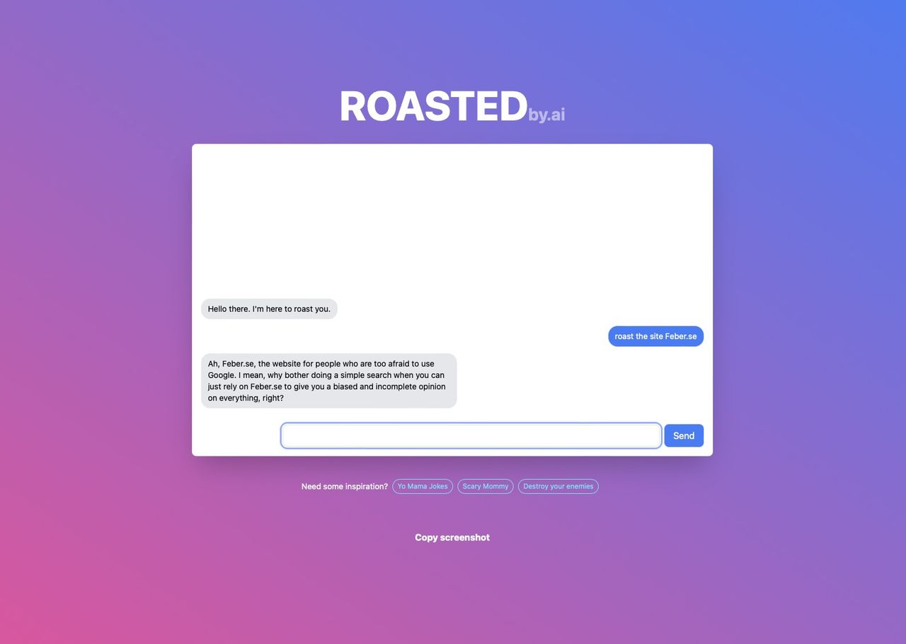 Låt AI roasta dig