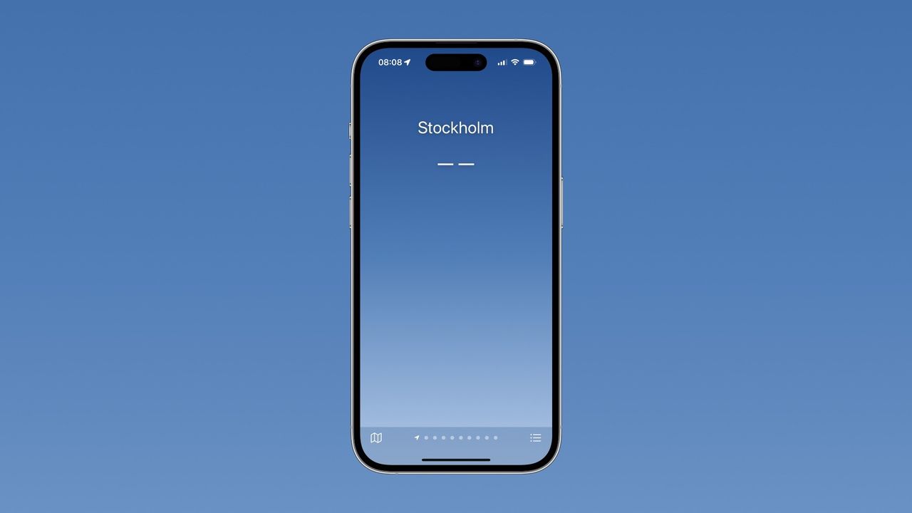 Inbyggda Väder-appen i iPhone har driftstörningar