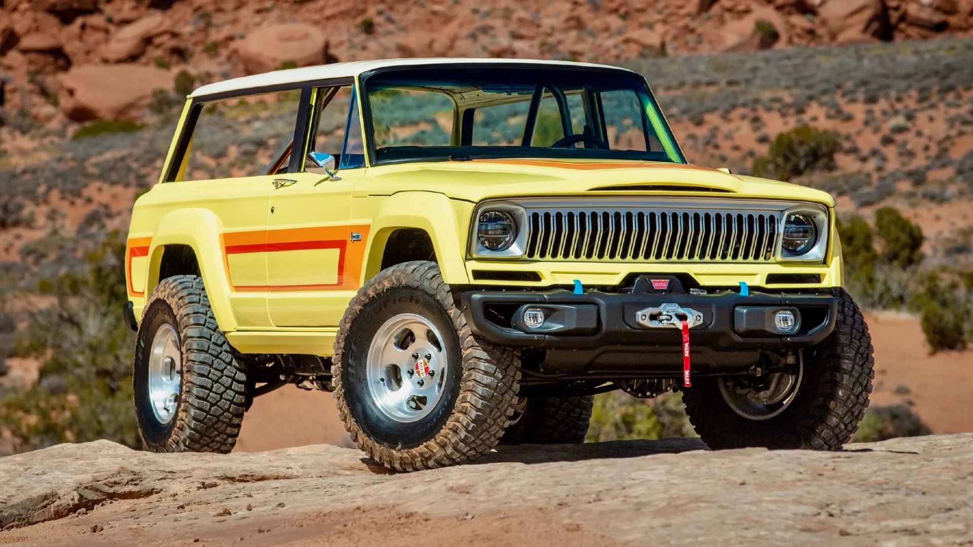 Jeep Cherokee från 1978 med modern insida