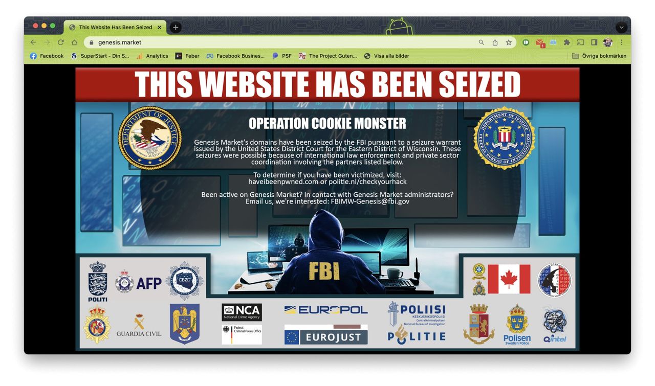 Kriminella marknadsplatsen Genesis Market nedstängd