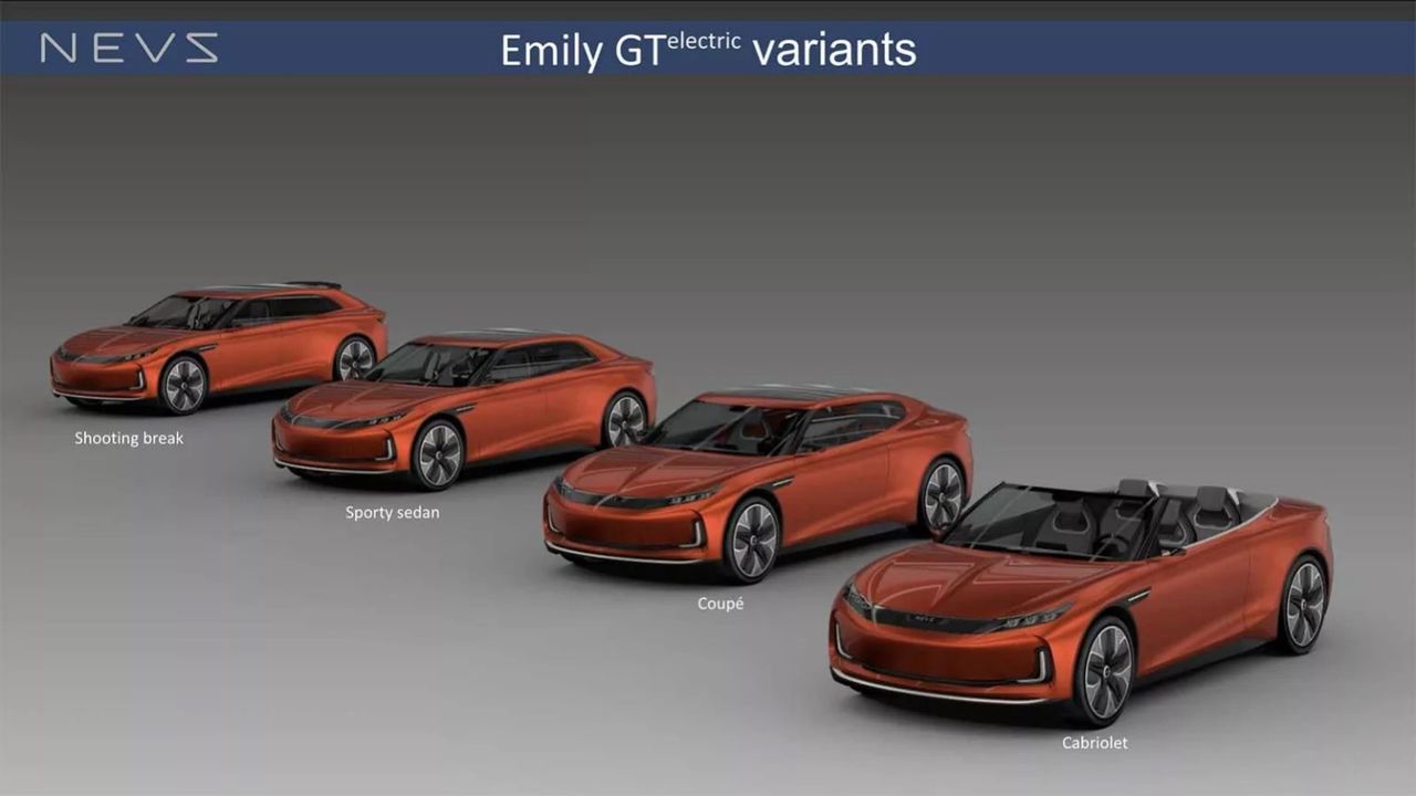 Emily GT as a convertible, coupe and station wagon