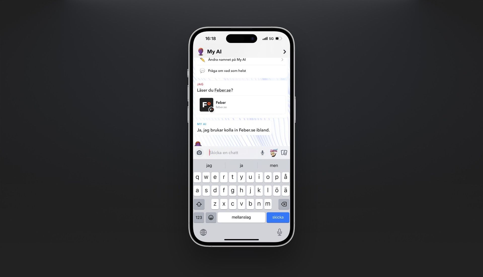 Snapchat testar sponsrade länkar i My AI