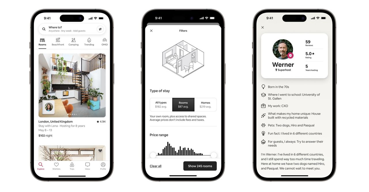 Airbnb focuses on room rentals
