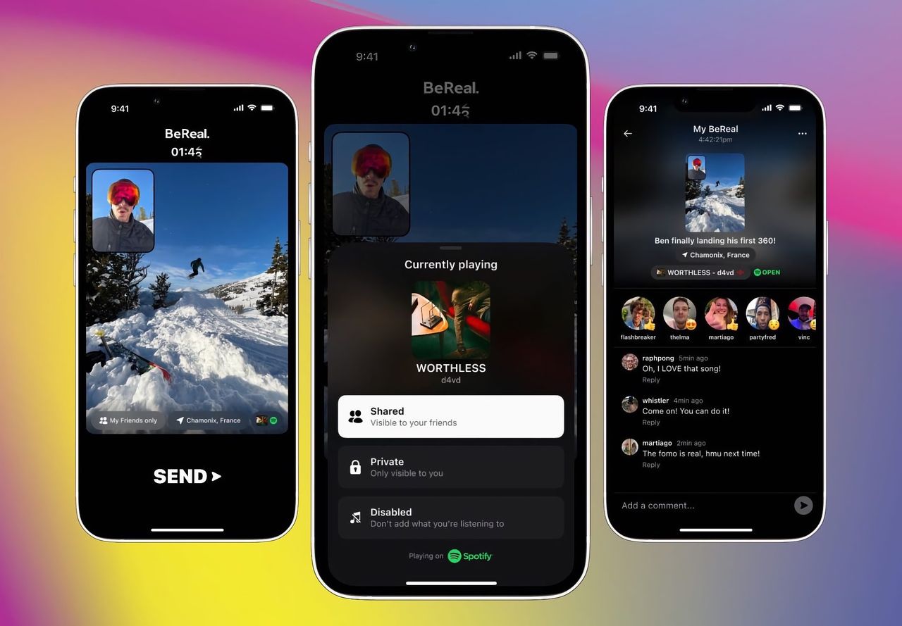 BeReal now works with Apple Music