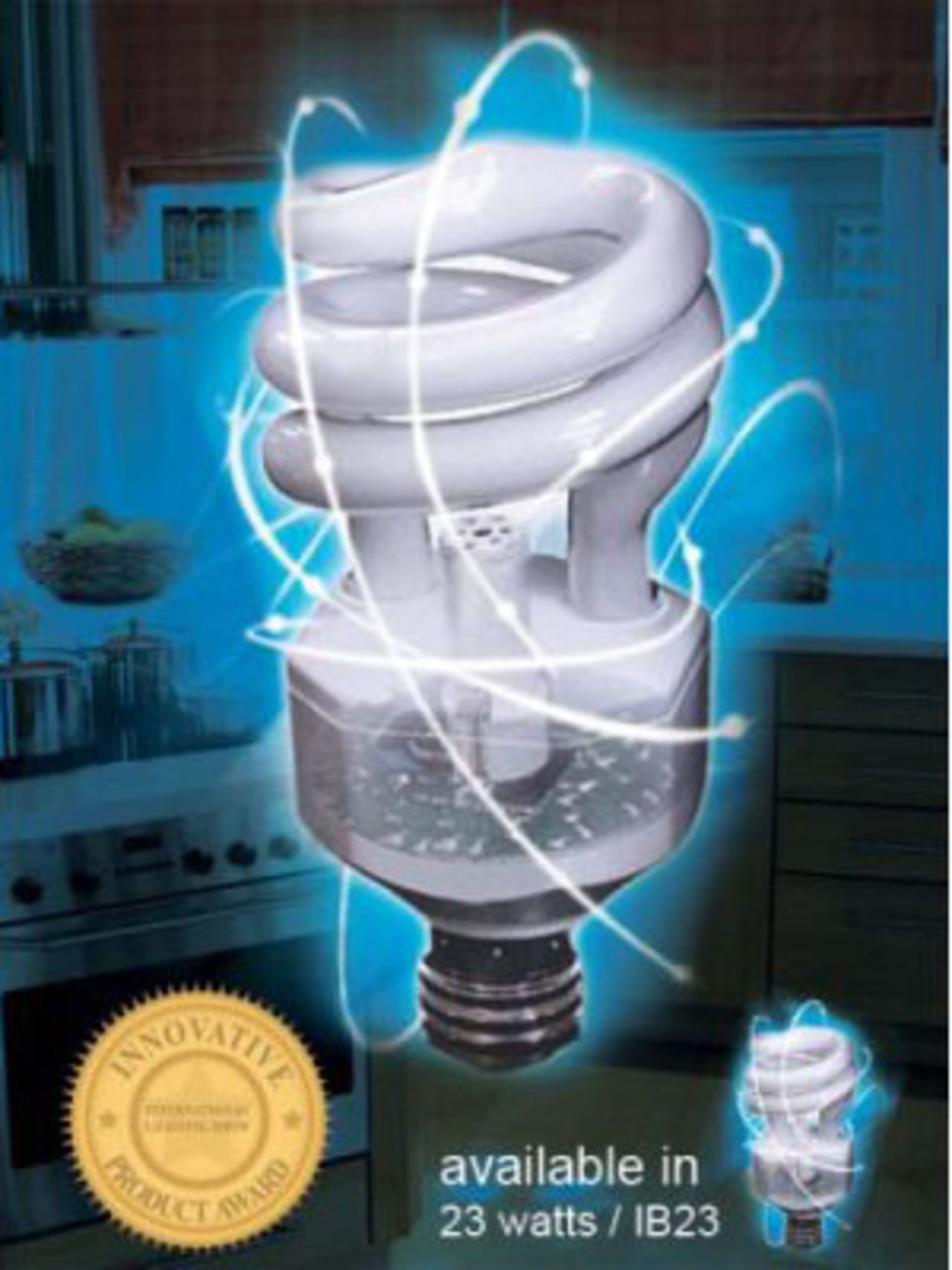 Lågenergi- lampa med luftrenare