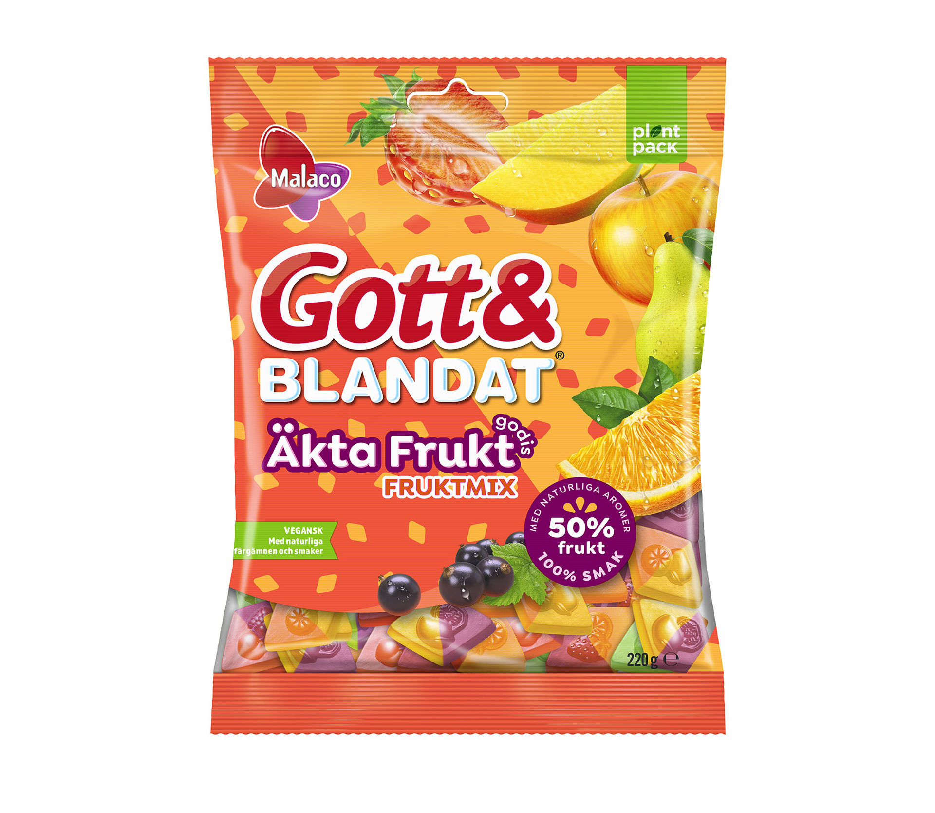 Ny påse med Gott & Blandat Äkta Fruktgodis
