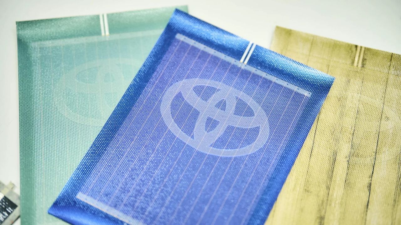 Toyota unveils colorful solar panels