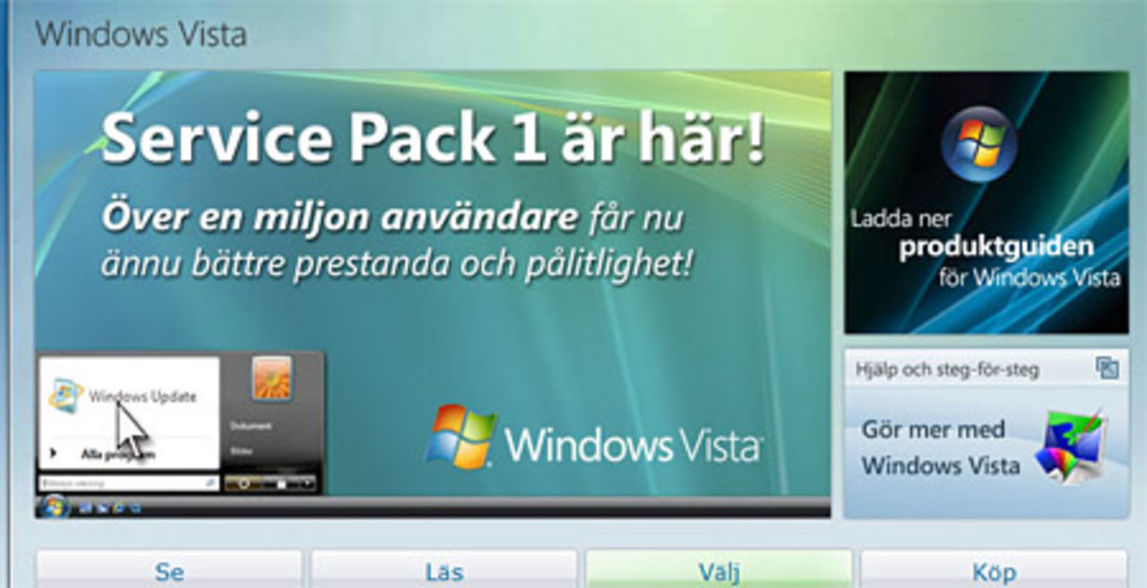 Service Pack 1 till svenska Vista är här