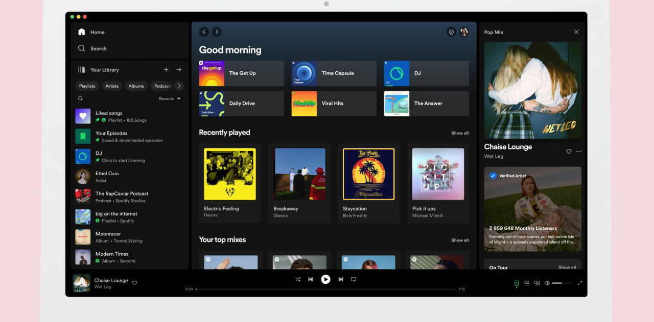 Spotifys app på datorn får nytt utseende