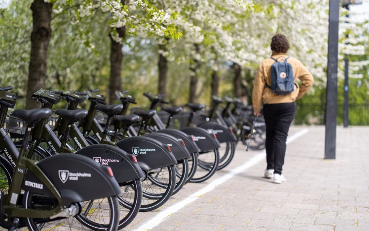 Nya hyrcyklar i Stockholm i juli