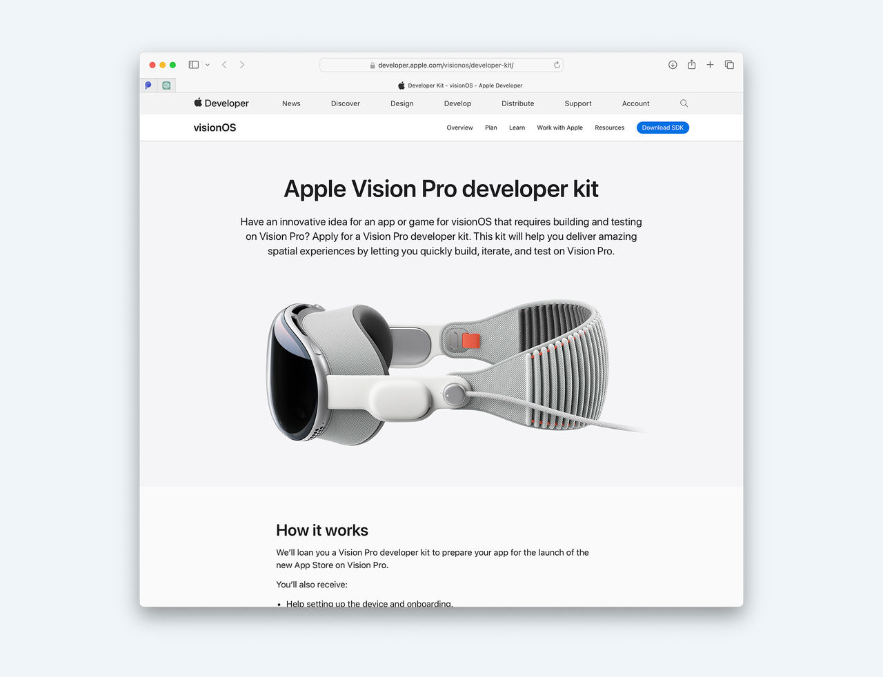 Nu finns det ett utvecklingskit för Apple Vision Pro