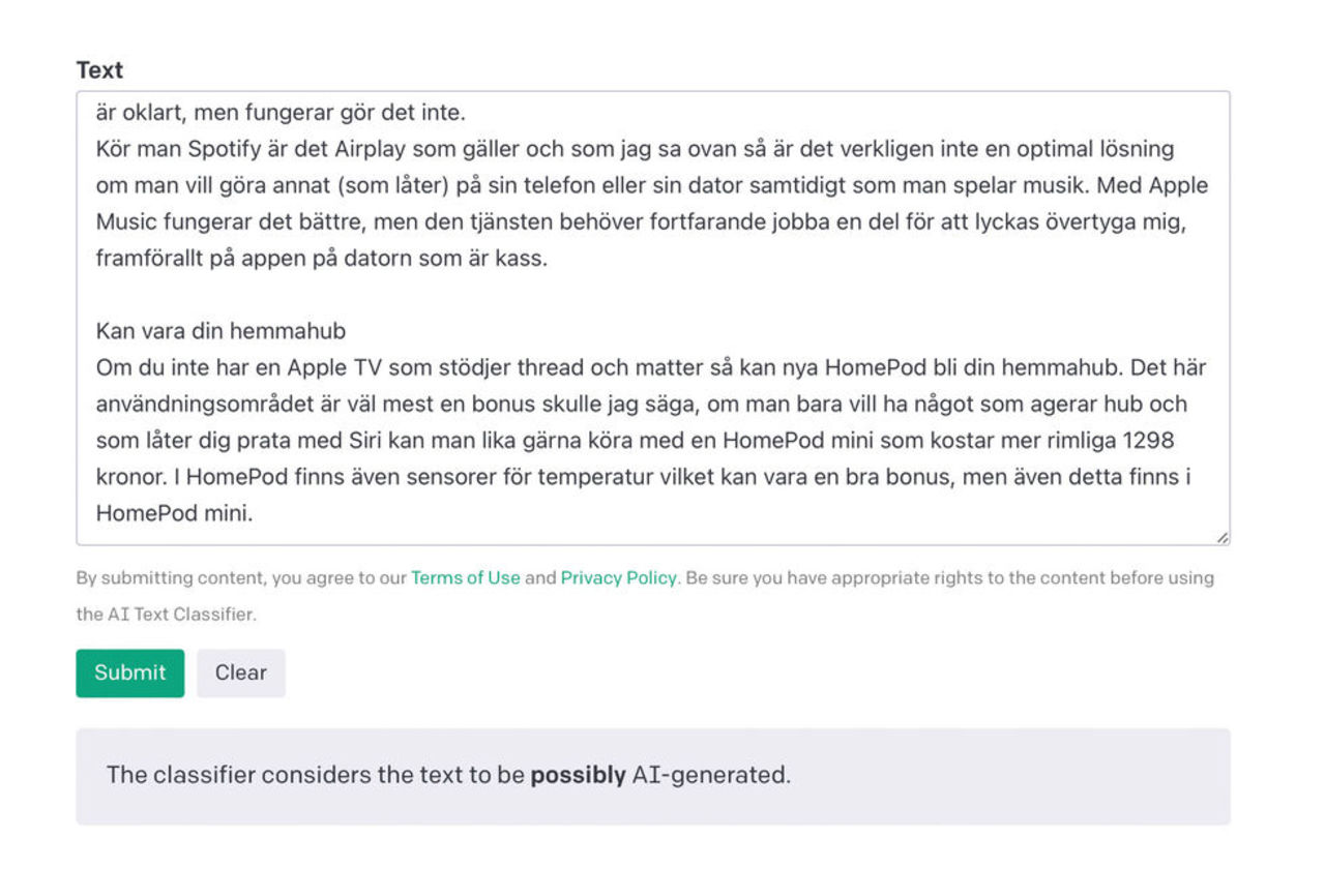 OpenAI fimpar verktyg som skulle upptäcka AI-skrivna texter