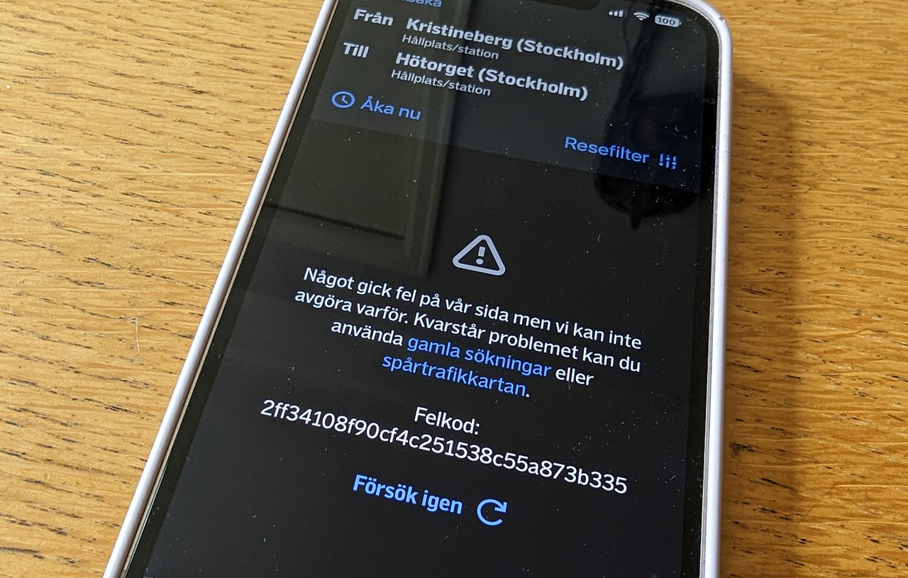 SL:s hemsida och app nere
