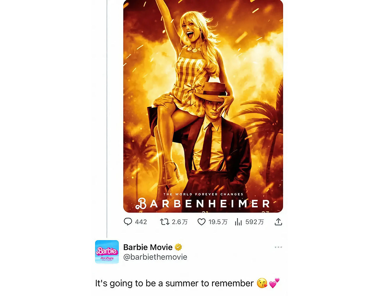 Warner Bros. får kritik från Japan för Barbenheimer-tweet