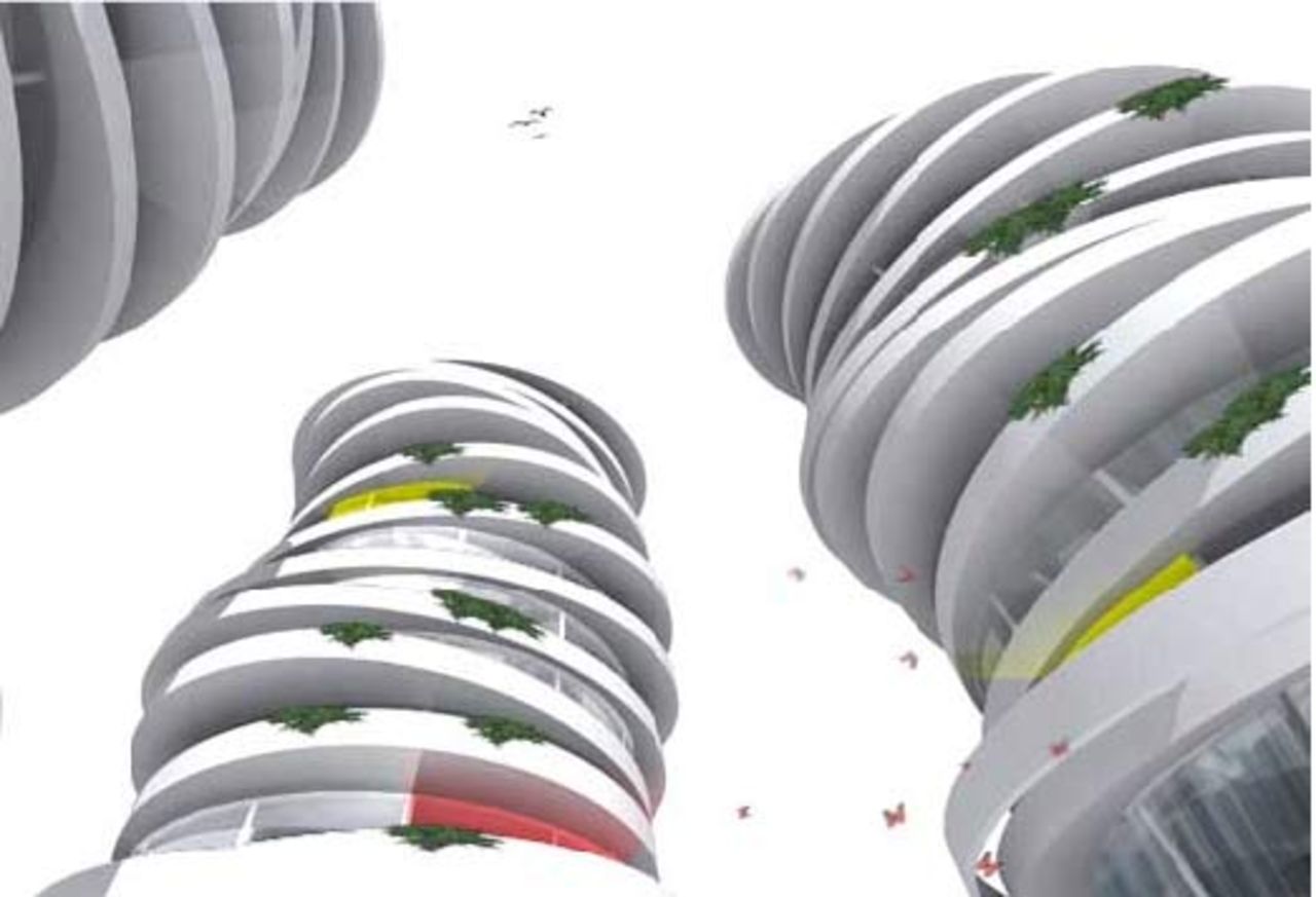 Originell arkitektur skapar organiska former på hus