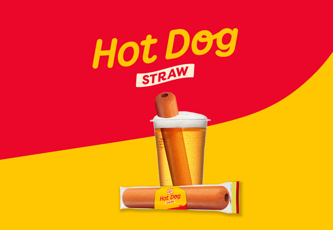 Nu finns sugrör i form av en korv