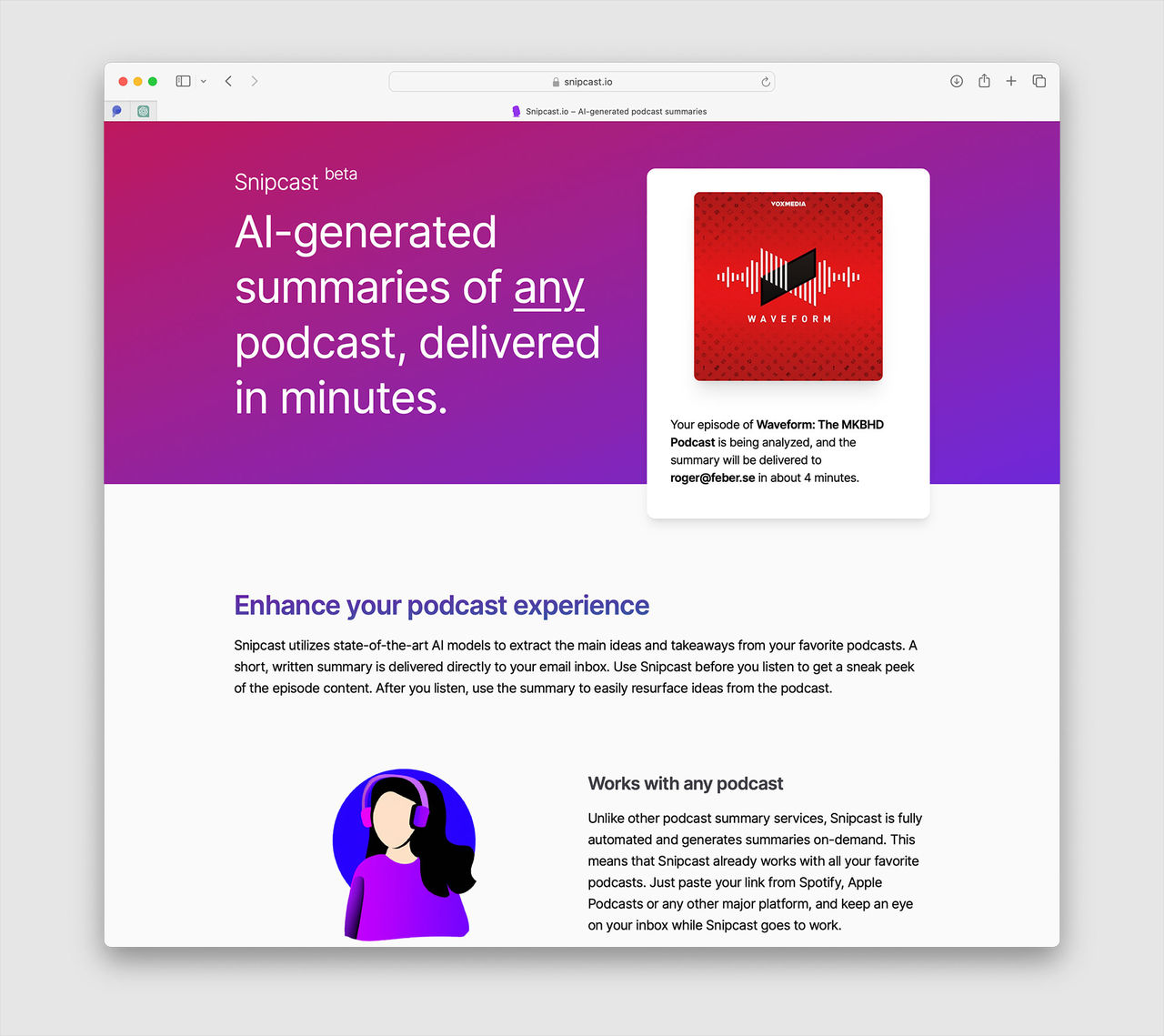 Summera poddar med AI