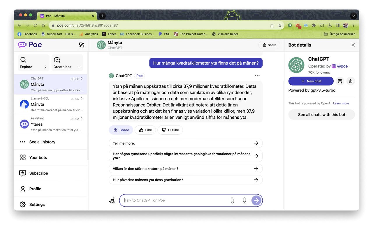 Poe är en plattform för chatbotar