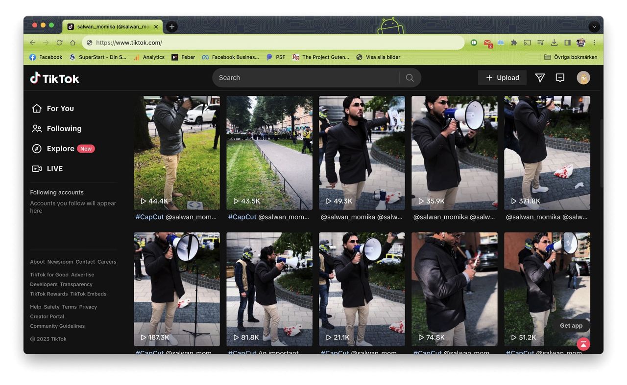 TikTok stänger av gåvofunktion för koranbrännare