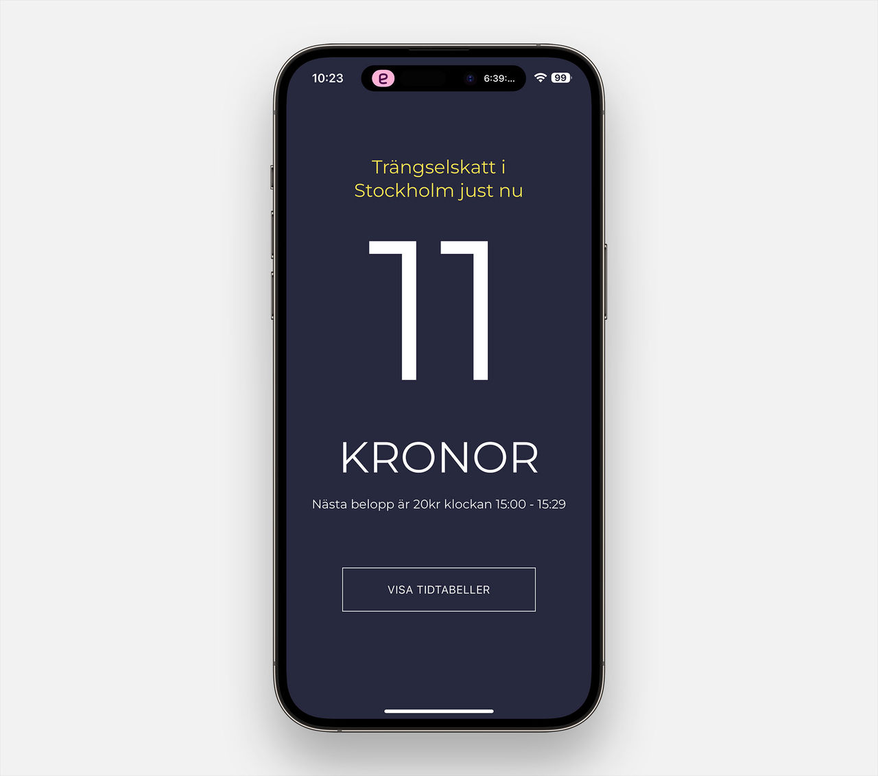 Se aktuell trängselskatt