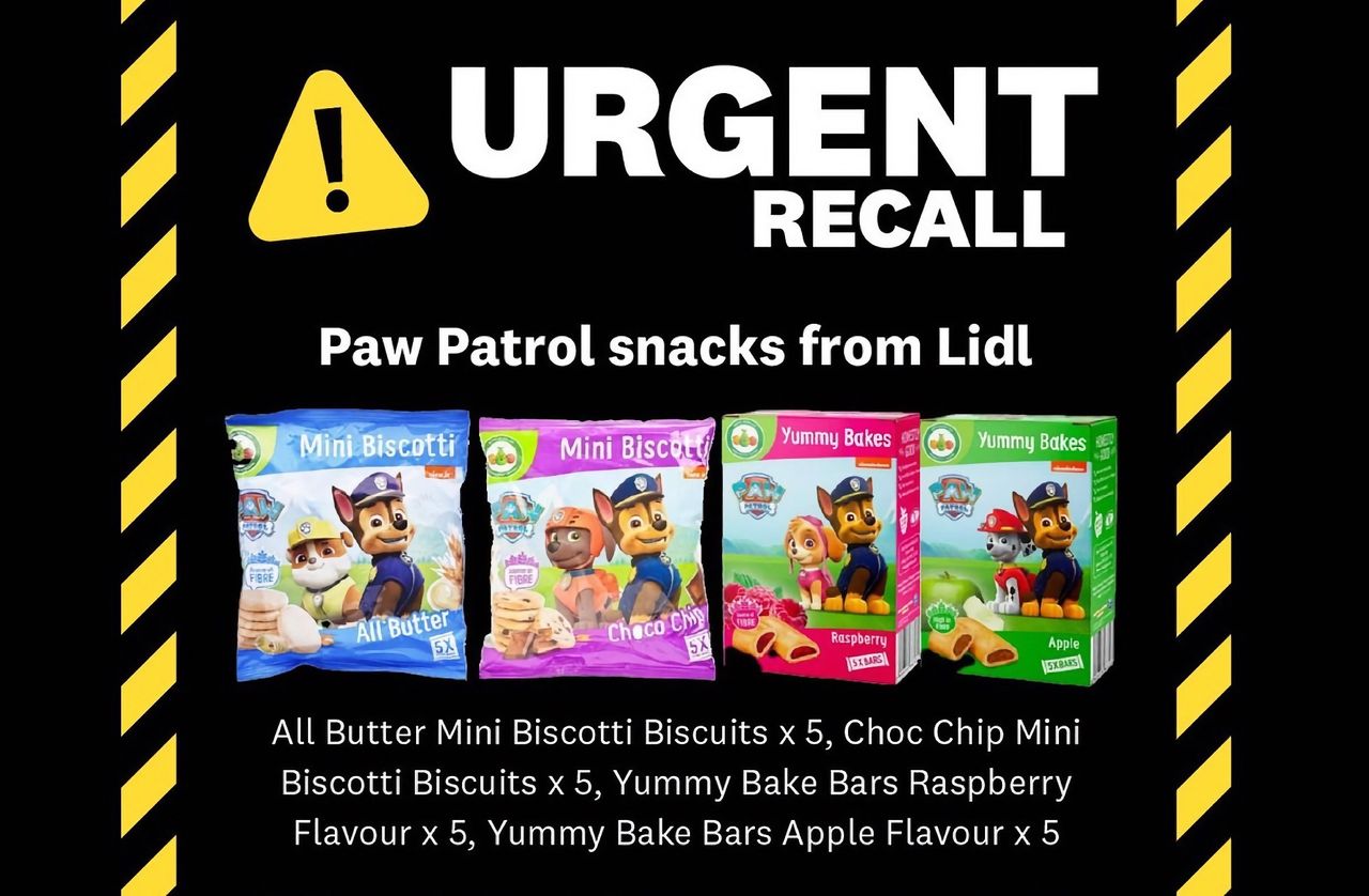 Lidl återkallar Paw Patrol snacks i Storbritannien