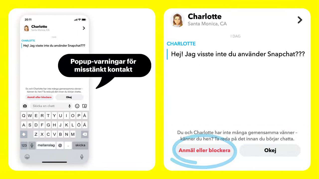 Snapchat får nya funktioner för att öka tonåringars säkerhet