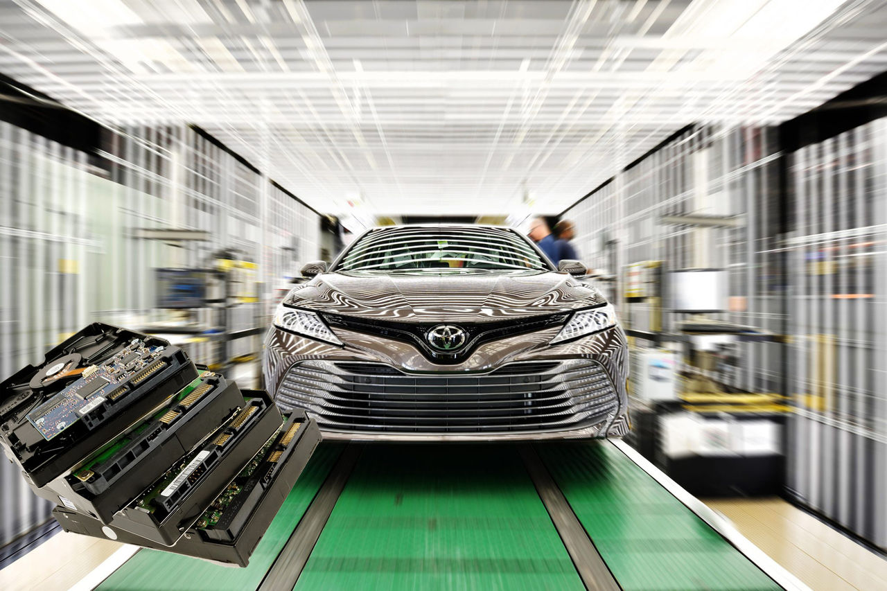 Fulla hårddiskar orsaken till Toyotas fabrik-avstängningar
