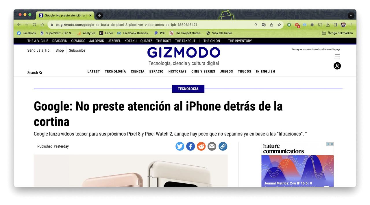 Gizmodo sparkar personalen på sin spanska version
