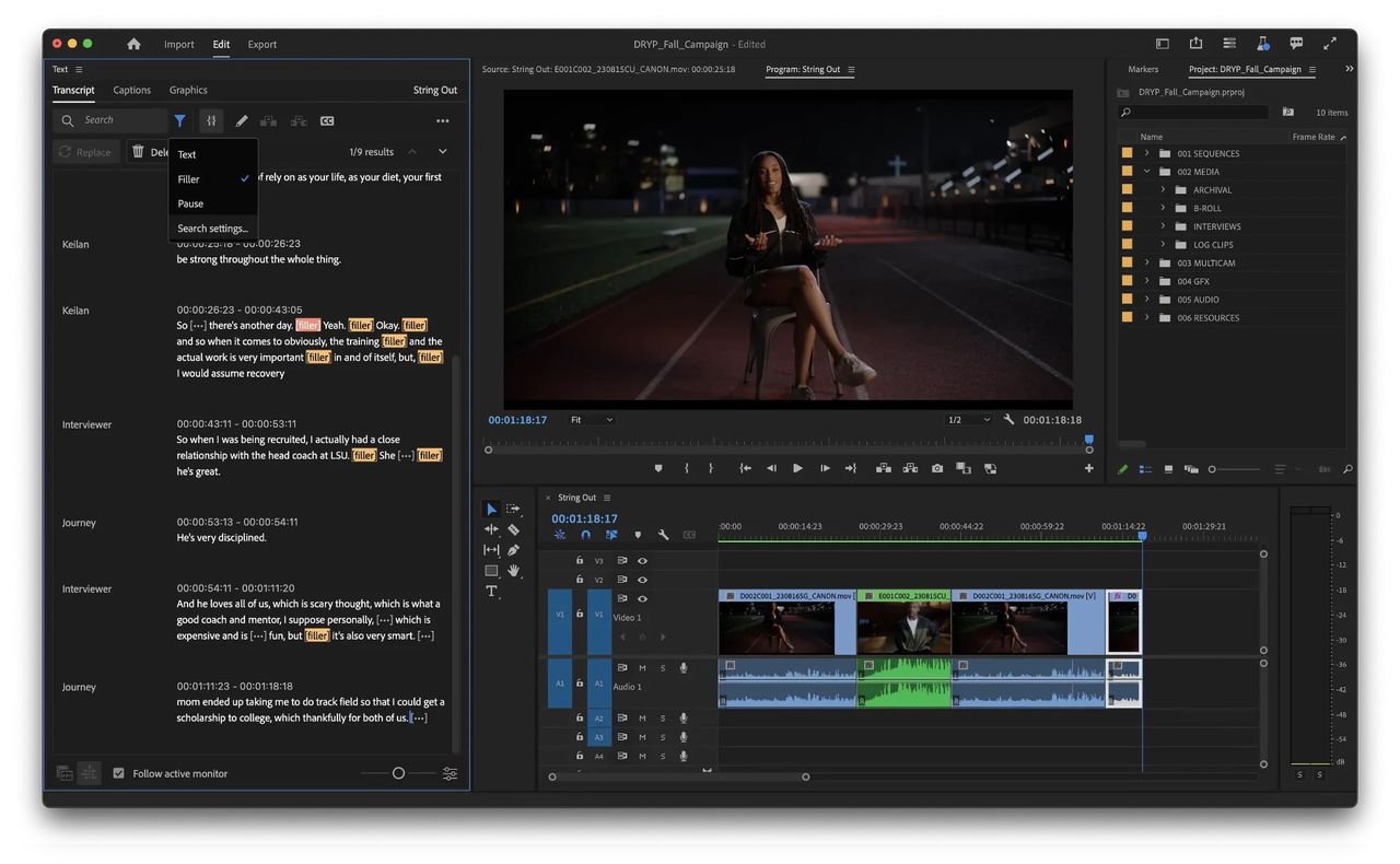 Adobe Premiere Pro får ny AI-funktion