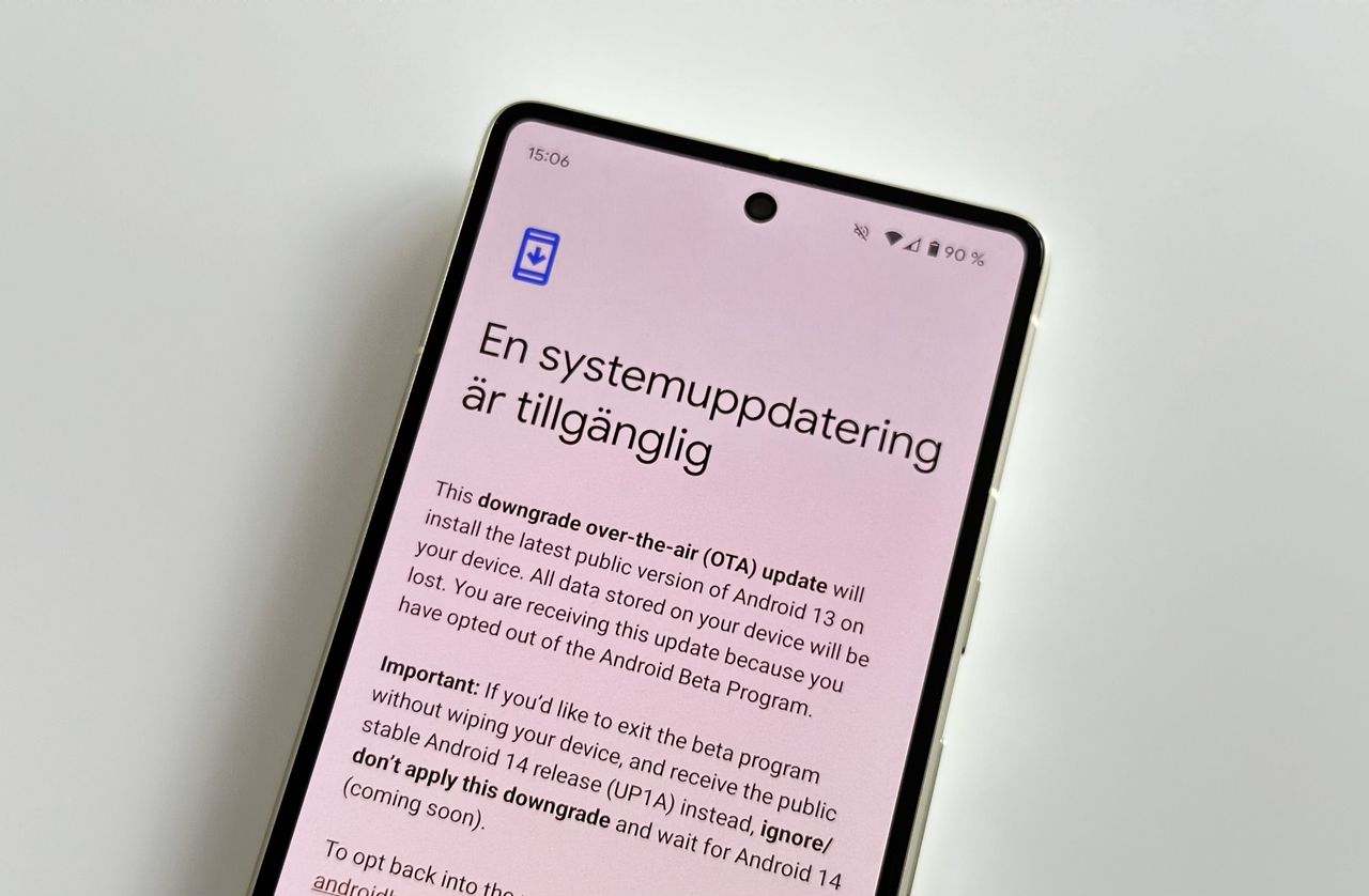 Kör du betan för Android 14?