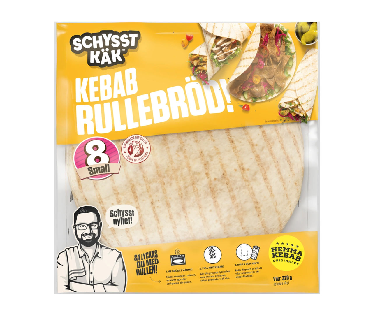 Mindre kebabrullebröd från Schysst käk