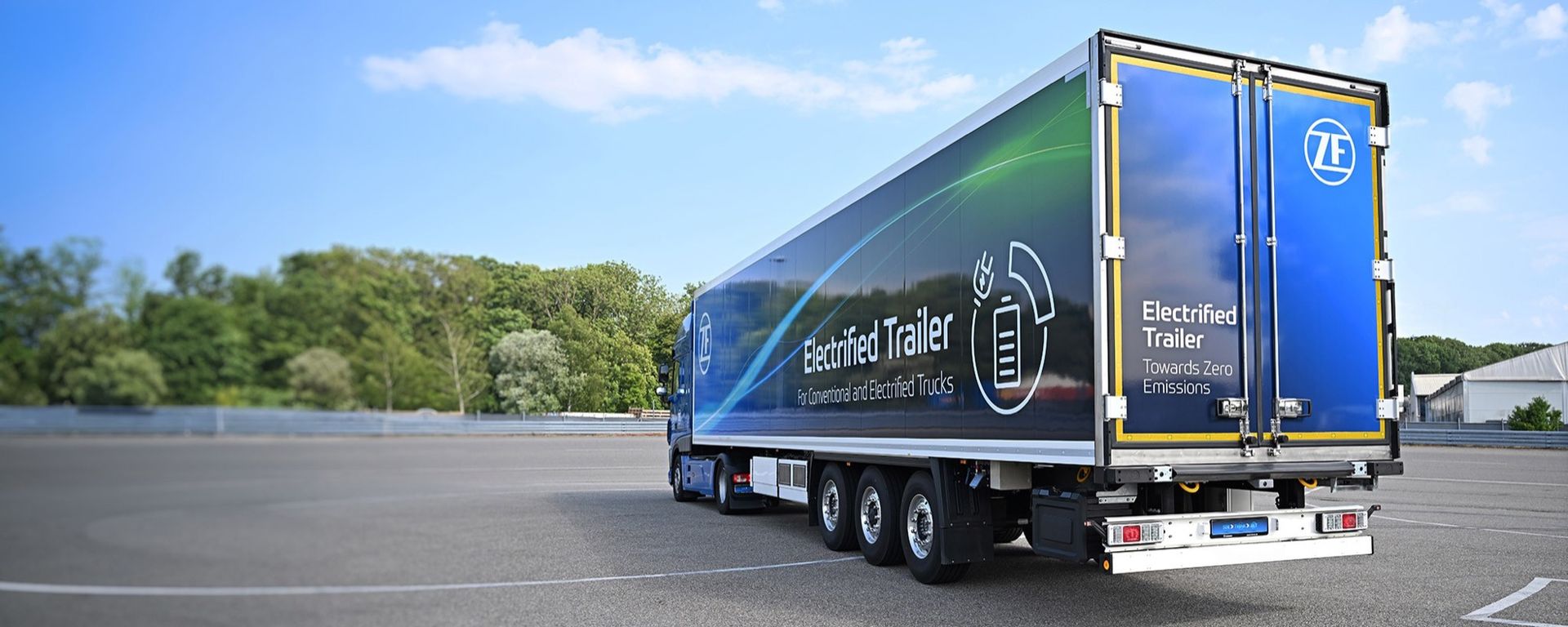 ZF har utvecklat eldriven släpvagn för lastbilar