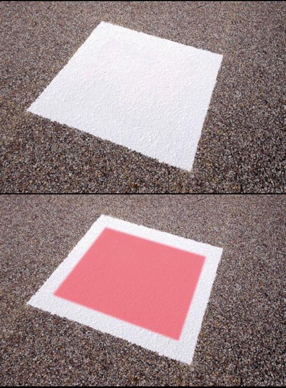 Vägen blir rosa vid halt väglag