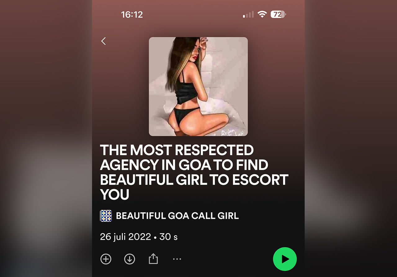 Spotify uppges ha problem med sexannonser