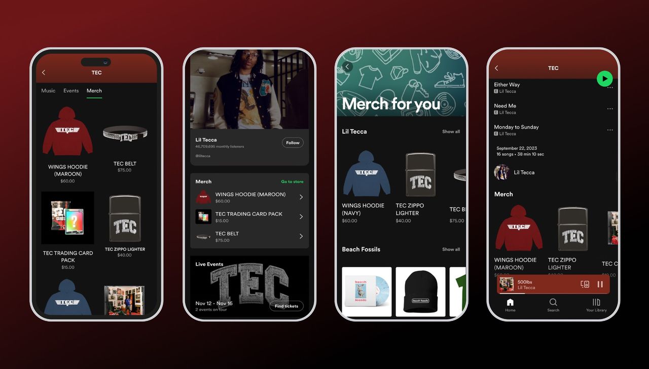 Spotify lanserar Merch Hub
