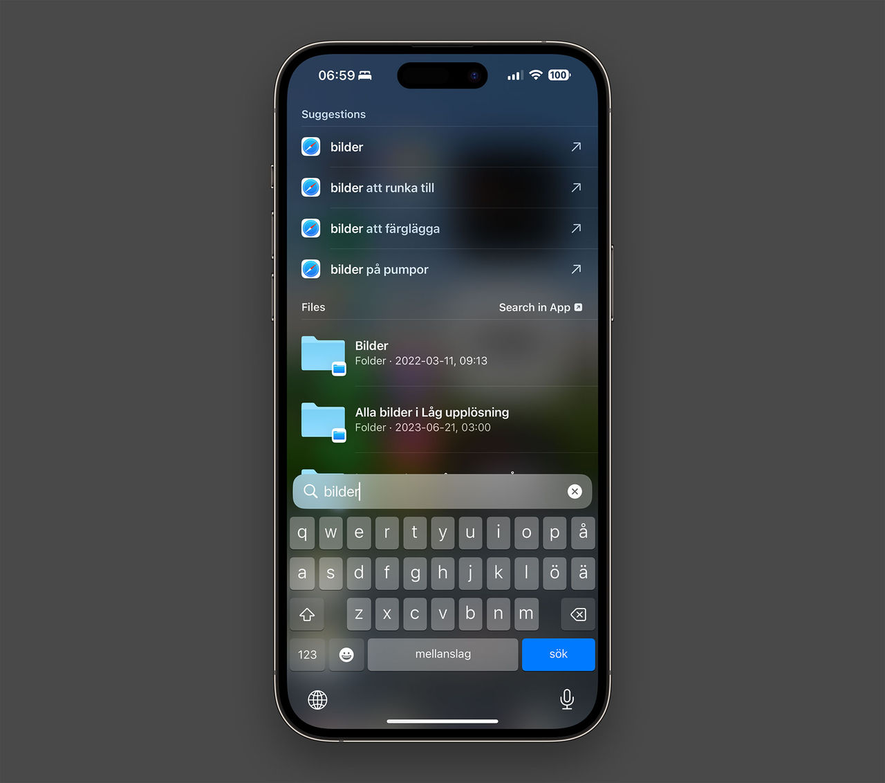 iOS ger snuskigt förslag i Spotlight