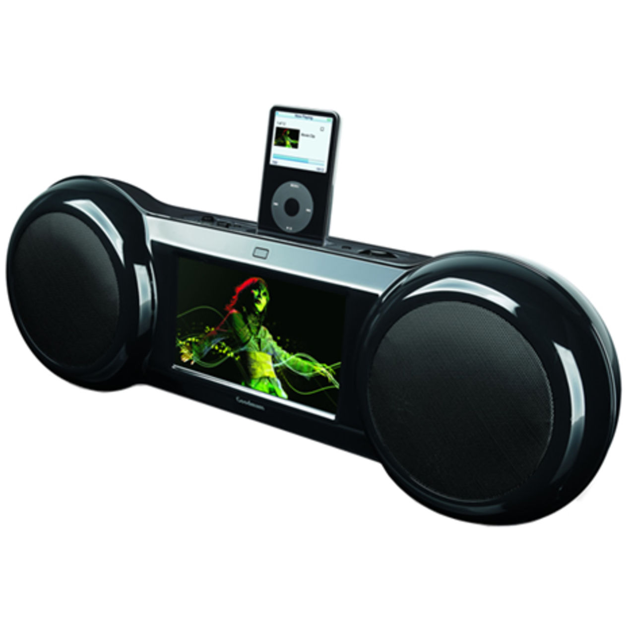 Boombox till iPod med inbyggd skärm