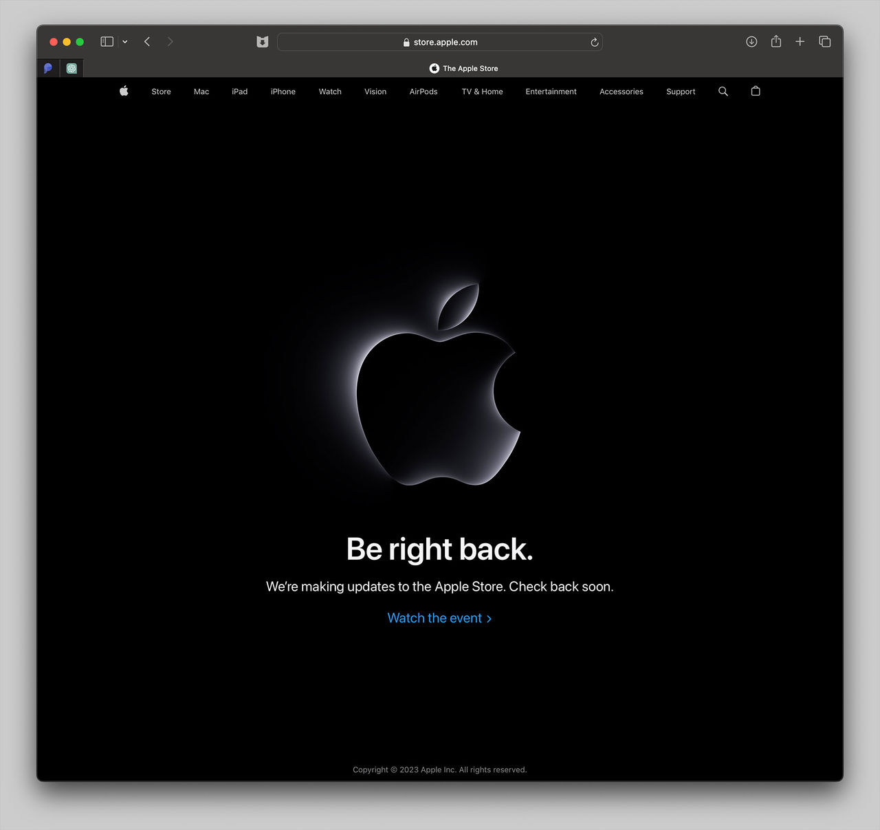 Apple Store är nere