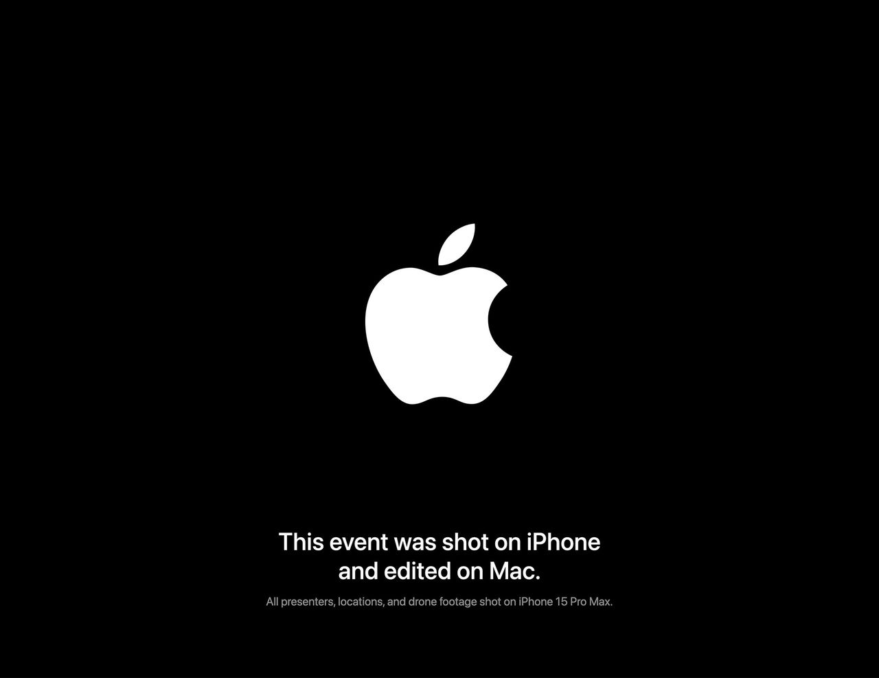 Apples event filmades med iPhone