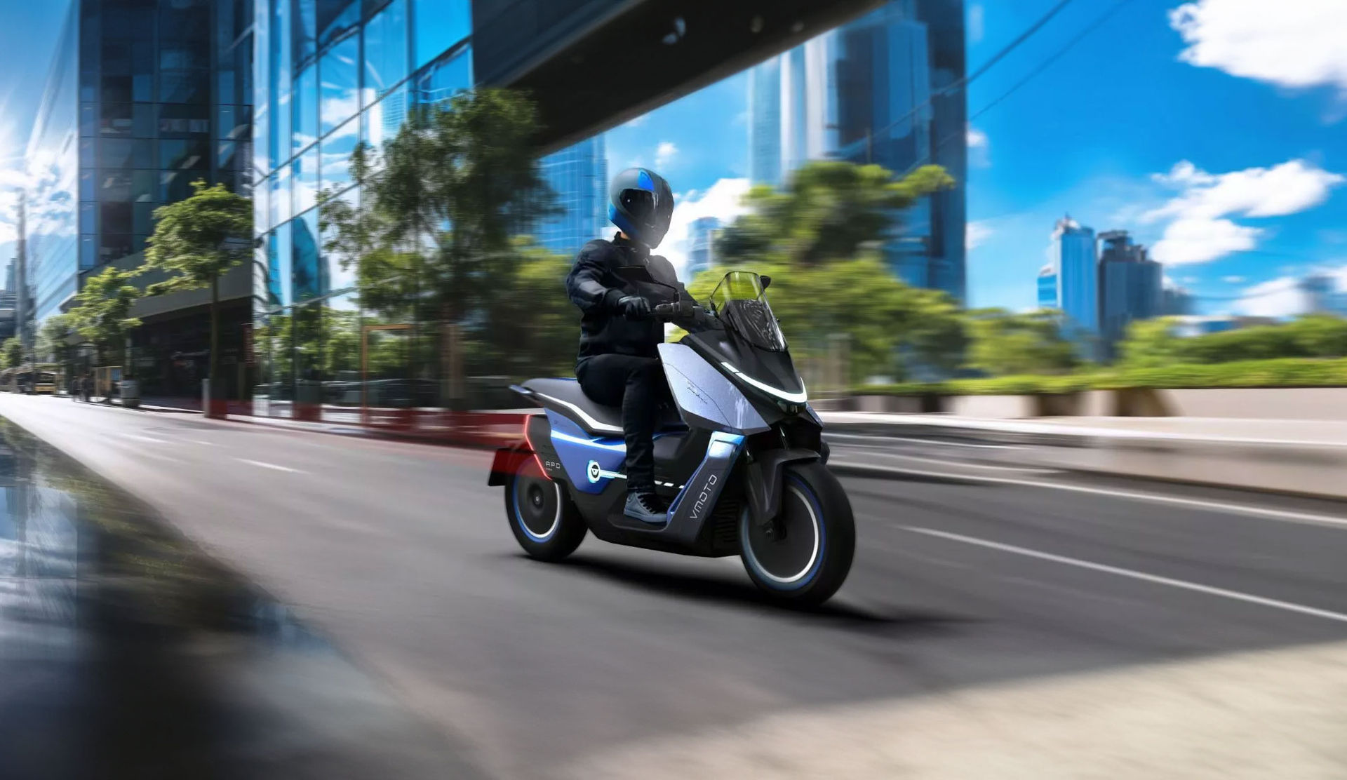 Vmoto visar eldrivet scooter-koncept
