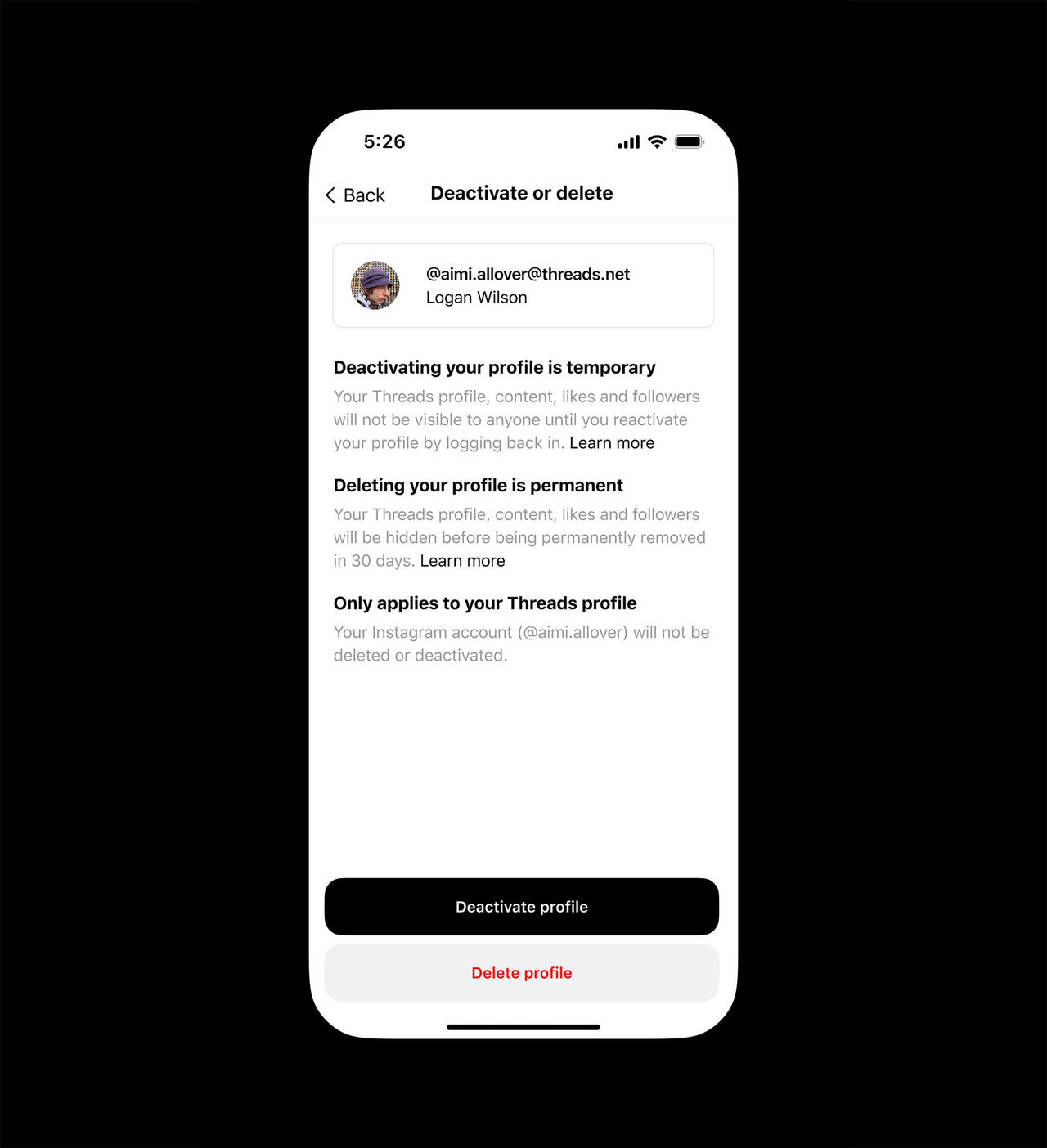 Nu kan man radera sitt Threads-konto