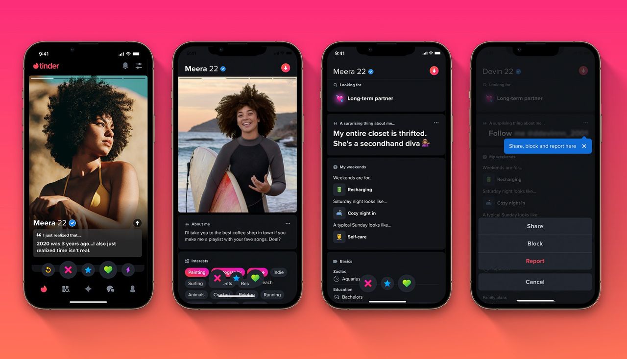 Tinder uppdaterar sin design