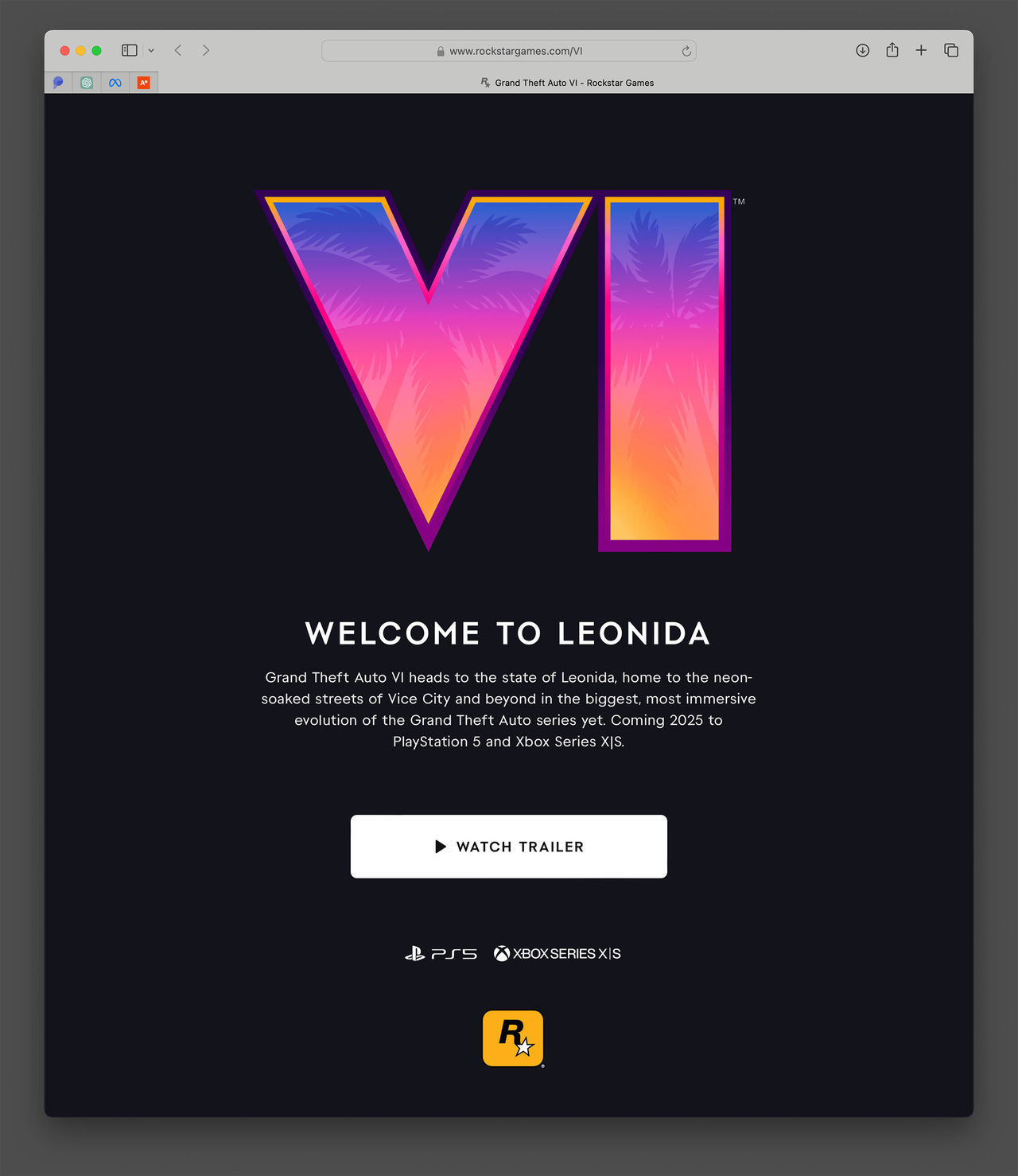 GTA VI kommer först till Playstation och Xbox