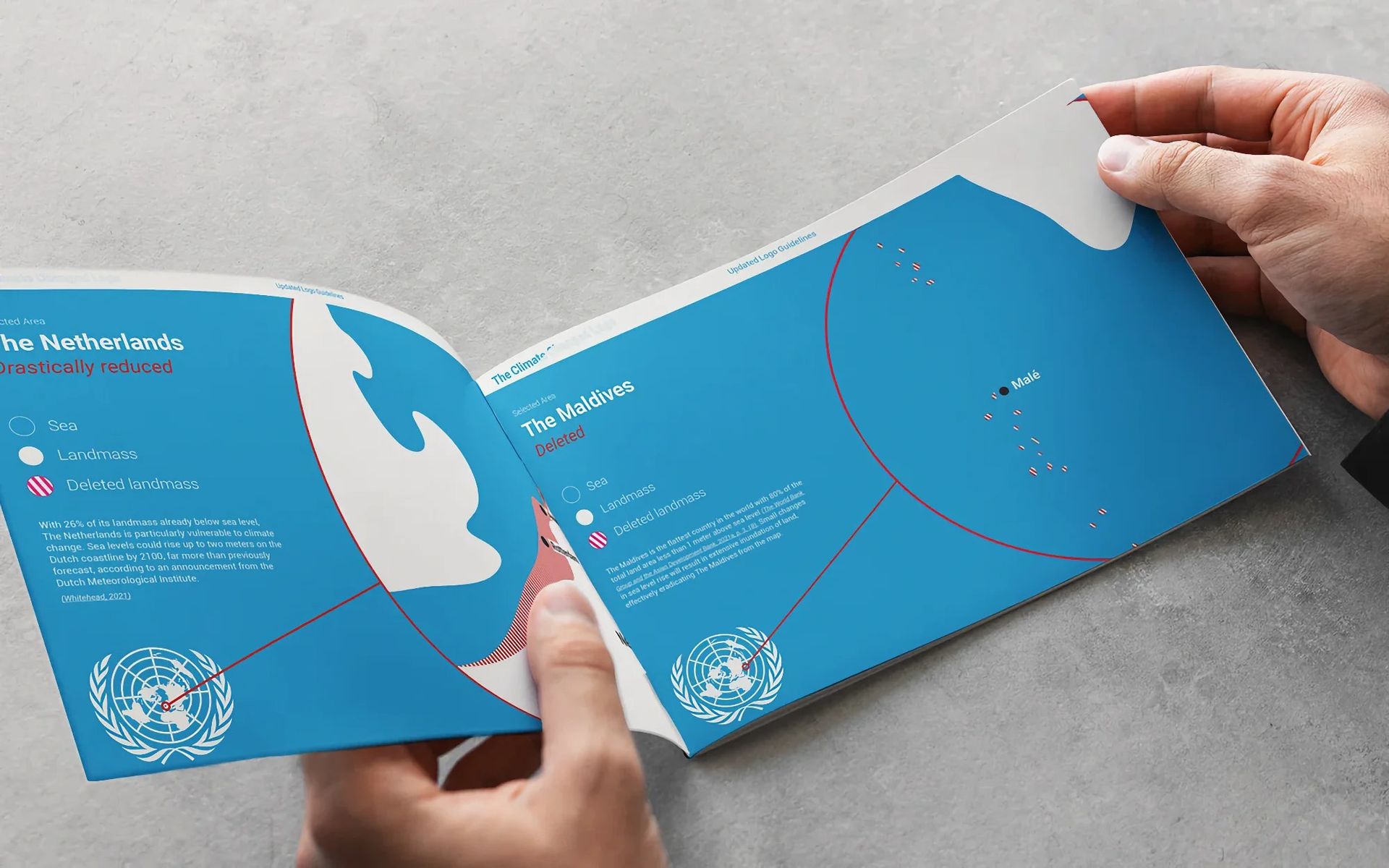 Omdesignad FN-logga vill lyfta klimatkrisen