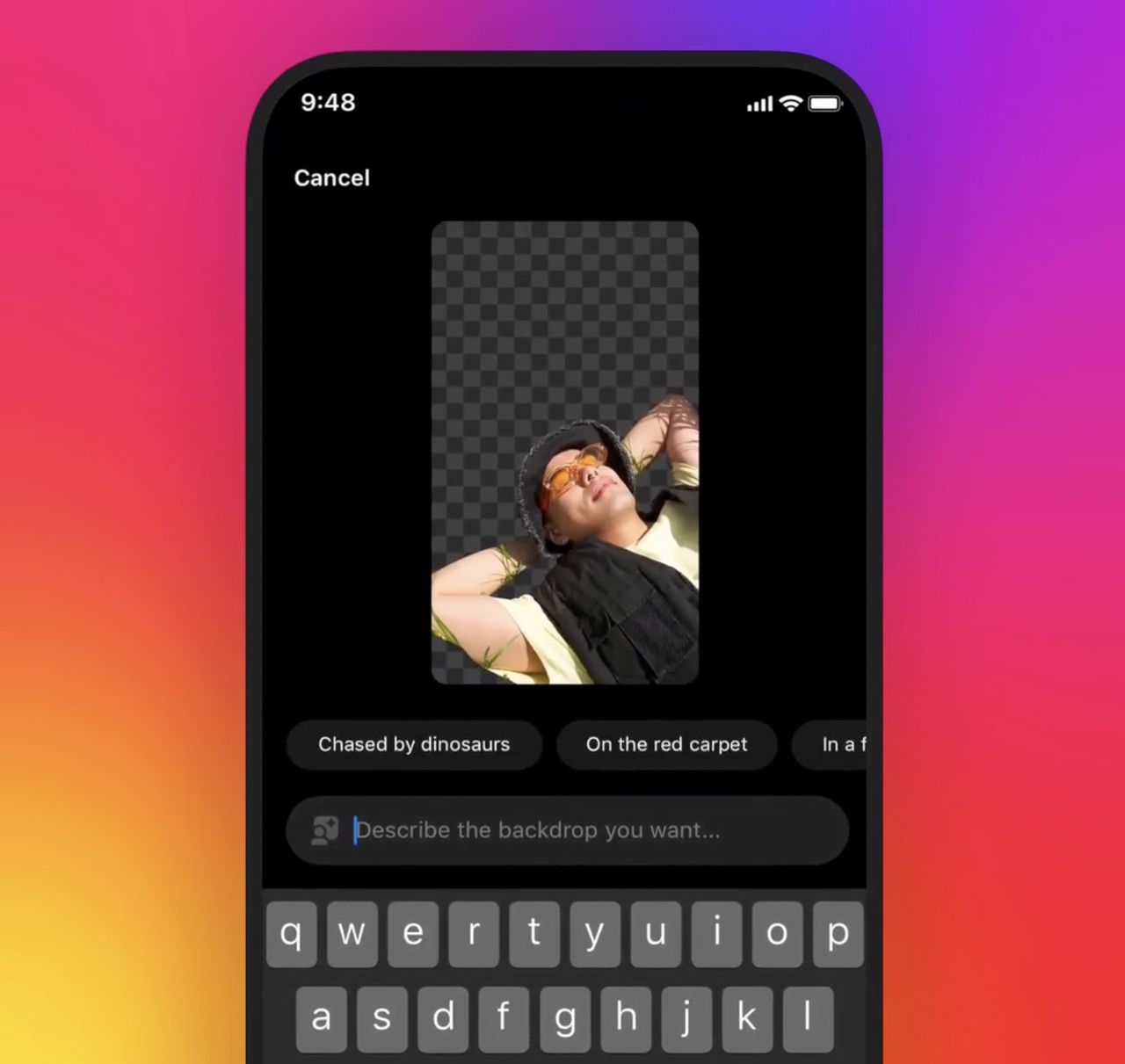 Instagram får AI-bakgrunder för händelser