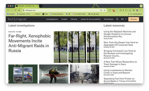 Bellingcat får Olof Palmepriset